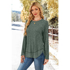 WIHOLL Long Sleeve Shirts for Women 2026 Fall Sweaters Lightweight Casual Tunic Tops Loose Fit Winter Clothing S-2XL