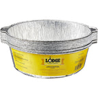 Lodge Silver 12 Inch Aluminum Foil Dutch Oven Liner - 100% Recyclable Dutch Oven Liner - Easy Camp Cooking Cleanup - 12 Pack