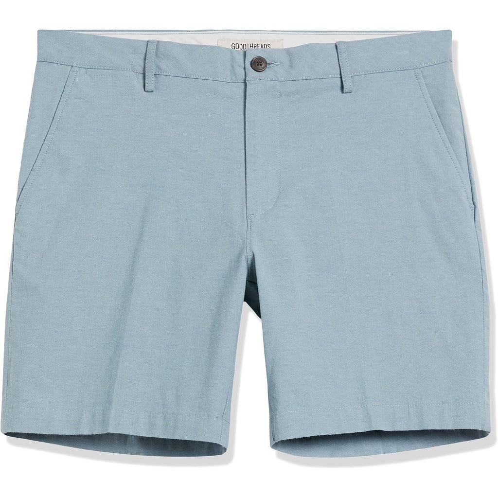 Amazon Essentials Men'S Slim-Fit 7" Lightweight Comfort Stretch Oxford Shorts With Tapered Leg