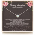 RareLove First Time Mom Gift,Daughter Pregnancy Gifts 925 Sterling Silver White Opal Necklace For Mom to be,Expecting Moms