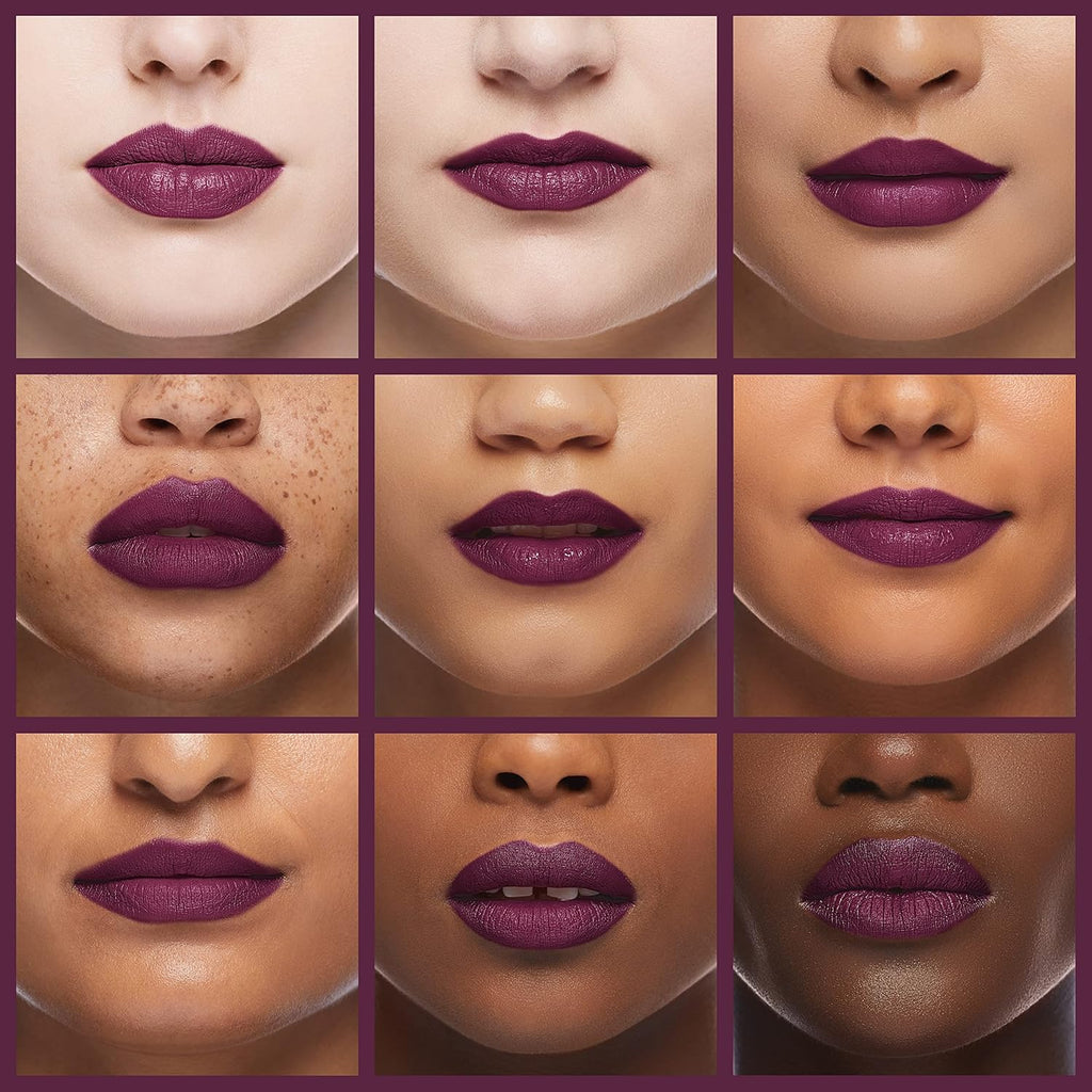 Rimmel London Stay Matte Liquid Lip Color with Full Coverage Kiss-Proof Waterproof Matte Lipstick Formula that Lasts 12 Hours - 800 Midnight, .21oz