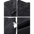 Cargo Shorts for Women Casual Summer High Waisted Chino Shorts Ribbed Elastic Waist Utility Pockets Comfy Shorts