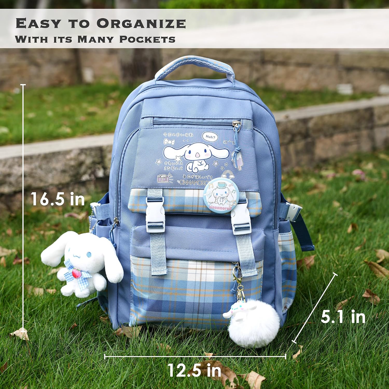 Juju Blue Kawaii Backpack - Cute Backpacks For Girls - Cute Backpack Kawaii Stuff - Backpacks For School Girls