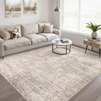 8x10 Area Rugs Living Room: Washable Large Neutral Brown Rug Abstract Soft Modern Stain Resistant Indoor Floor Non-Slip Carpet for Bedroom Nursery Kids Office Playroom Dining Room Under Table Home