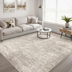 8X10 Area Rugs Living Room: Washable Large Neutral Brown Rug Abstract Soft Modern Stain Resistant Indoor Floor Non-Slip Carpet For Bedroom Nursery Kids Office Playroom Dining Room Under Table Home