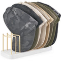 Mkono Hat Organizer For Baseball Caps, Hat Holder For 10 Baseball Caps, Tabletop Hat Rack Stand Storage Display Cap Organizer For Desk Closet Shelf Dresser White