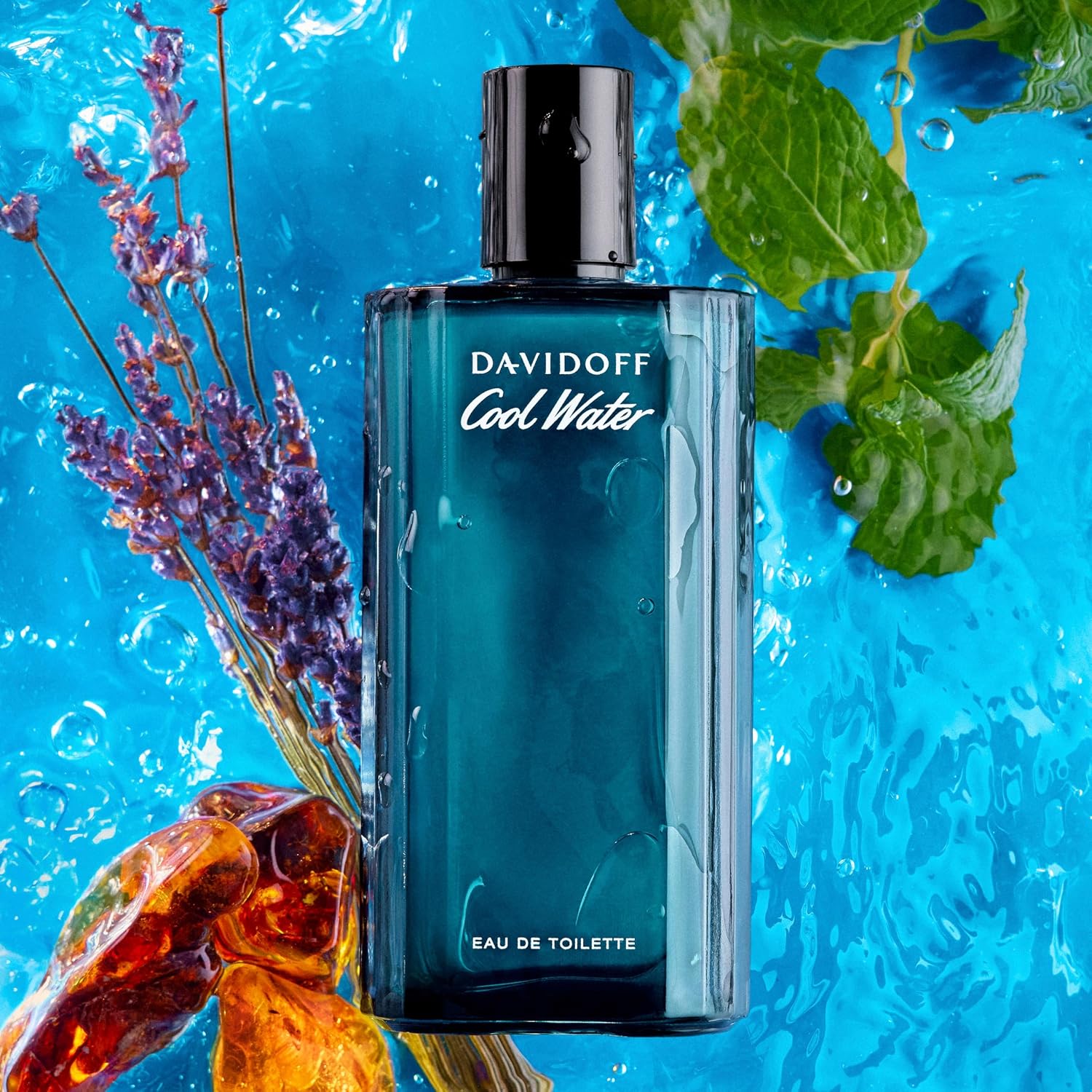 Davidoff Cool Water Eau De Toilette – Aromatic Men'S Cologne – With Notes Of Coriander, Mint, Lavender & Amber – Long Lasting Fragrance