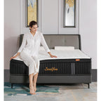 Soulfea Full Size Mattress,10 Inch Hybrid Full Mattress In A Box With Memory Foam & Individual Pocket Spring For Edge Support,Pressure Relief,Medium Firm,Certipur-Us.