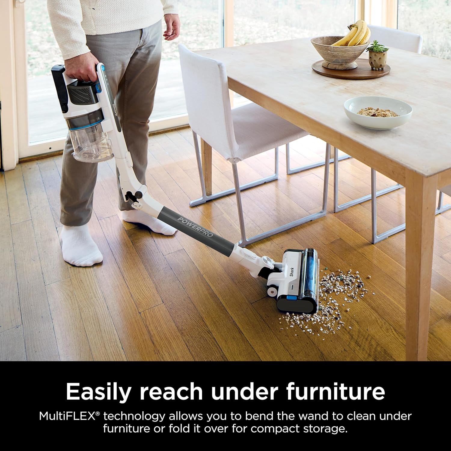 Shark Powerpro Flex Reveal Plus Cordless Vacuum, Floordetect & Dirt-Reveal Technology, Hepa Filter, For Carpets & Hard Floors, Up To 50-Minute Runtime, Powerful Pet Hair Pickup, Java, Iz382H