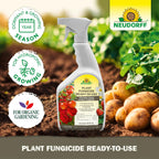 Neudorff Plant Fungicide Spray, Copper Soap Fungicide For Roses, Fruits & Vegetables Control Powdery Mildew And Other Diseases And Fungus For Organic Gardening, Ready-To-Use (Rtu (32 Oz))