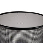 Seville Classics 2-Pack Steel Mesh Round Trashcan Wastebasket for Trash or Recycle in The Home, Office, or Garage, Black, 6 Gallon
