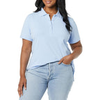 Women's Short-Sleeve Polo Shirt, Soft Stretch Cotton Jersey (Available in Plus Size)