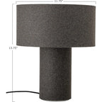 Bloomingville Grey Wool Blend Matching Shade (Set Of 2 Table Lamp Set, 12" L X 12" W X 14" H, Ah0898Set