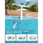 Adjustable Dual Spray Pool Fountain For Above Ground & Inground Pools | Waterfall Pool Sprinkler Fountain, 360° Adjustable Direction And Height, Pool Cooling, Cross And Parallel Spray Modes