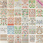 Christmas Nail Art Stickers 30 Sheets Christmas Nail Decals 3D Self Adhesive Santa Claus Elk Snowman Christmas Tree Nail Art Supplies Winter Nail Stickers for Women DIY Acrylic Nail Decorations