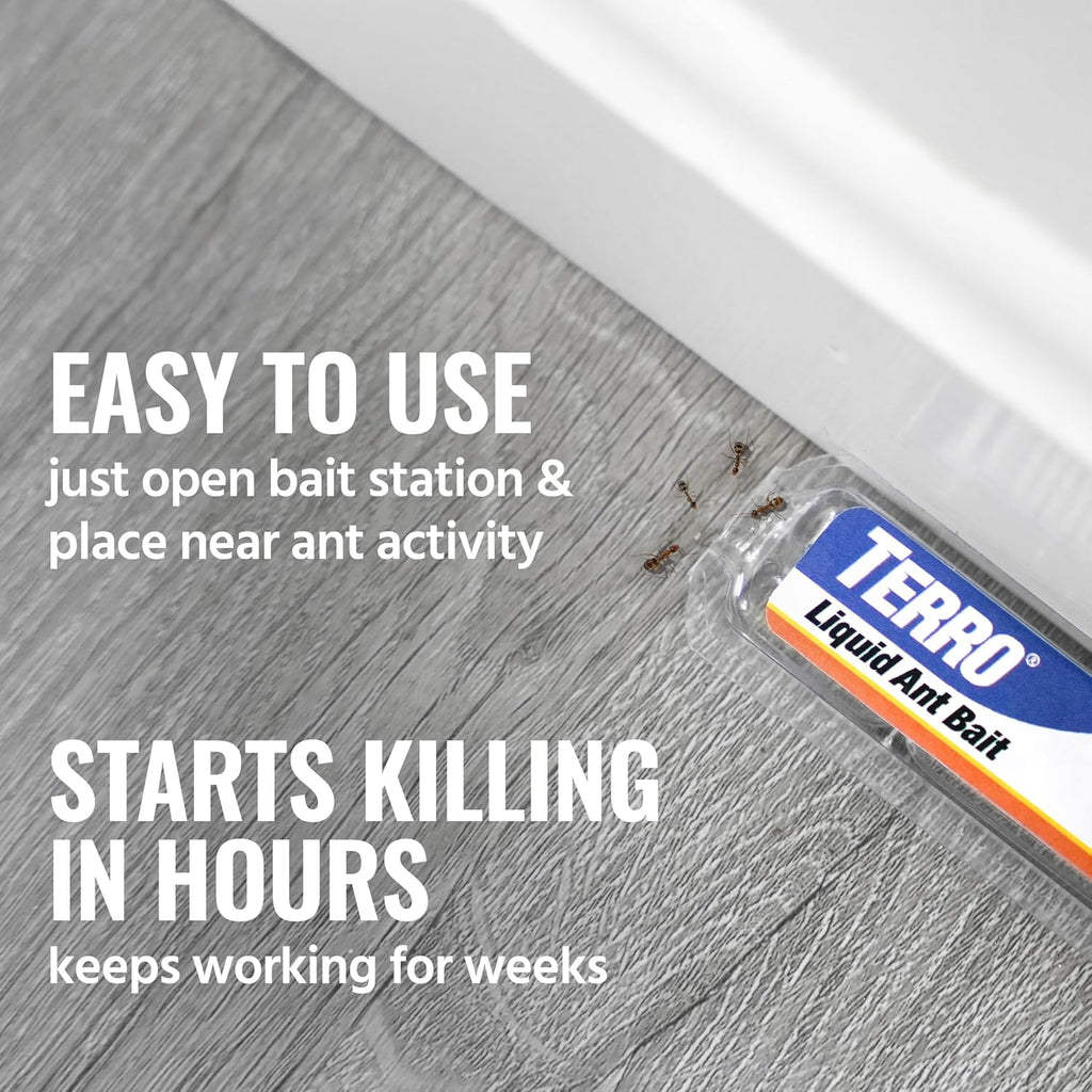 Terro, Ant Killer Bait Stations T300B - Liquid Bait To Eliminate Ants - Bait System - Stations For Effective Indoor Ant Control, 12 Count | Borax Formula, Kills The Queen & The Entire Colony, Liquid Ant Baits Indoor, Kills Household Ants, Indoor Use