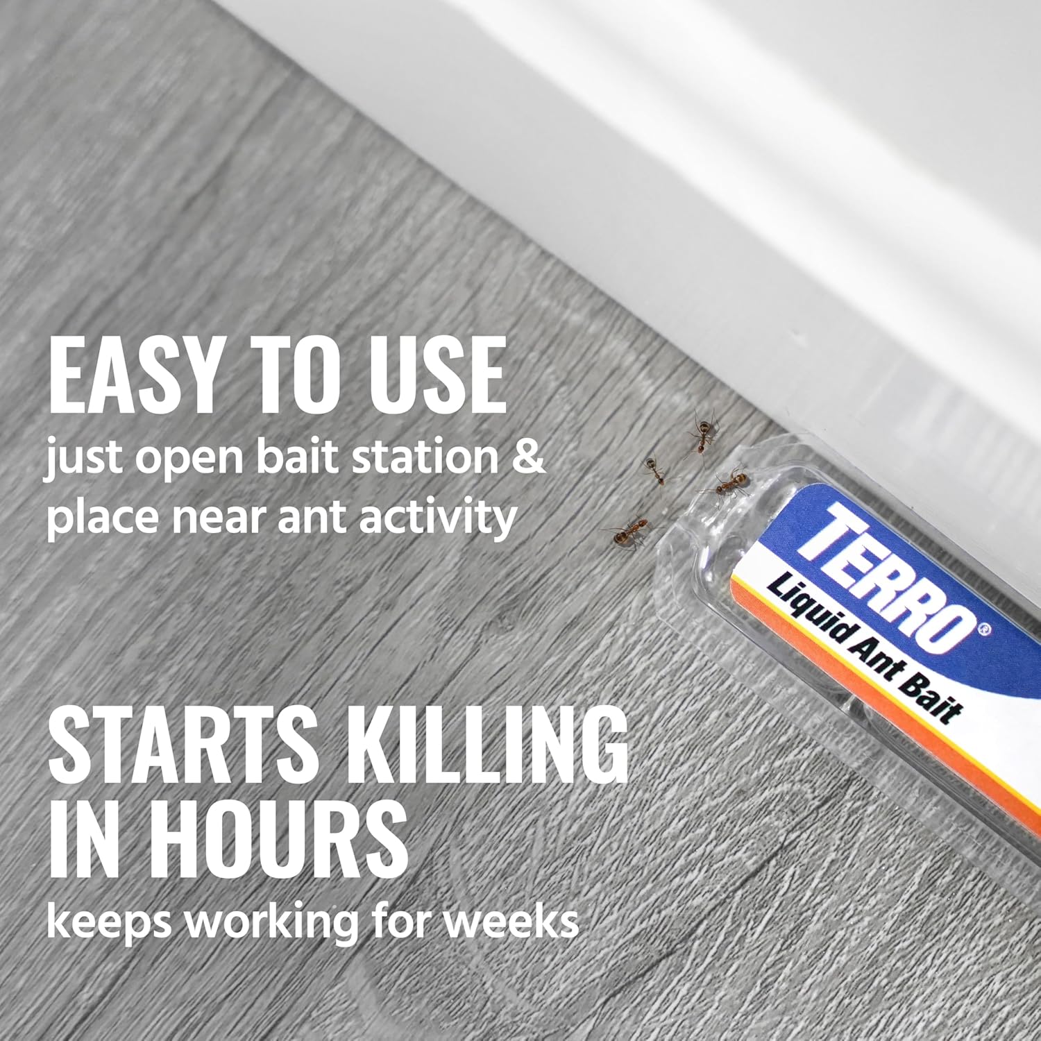 Terro, Ant Killer Bait Stations T300B - Liquid Bait To Eliminate Ants - Bait System - Stations For Effective Indoor Ant Control, 12 Count | Borax Formula, Kills The Queen & The Entire Colony, Liquid Ant Baits Indoor, Kills Household Ants, Indoor Use