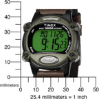 Timex Men'S T48042 Expedition Full-Size Digital Cat Brown Nylon/Leather Strap Watch