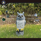 Solar Powered Garden Owl With Motion Detection, Rotating Head, Realistic Hoots And Silent Mode, Outdoor Statue And Sculpture, Owl Decoration For Home, Garden, Patio And Lawn