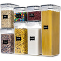 Pantrystar Airtight Food Storage Containers With Lids, 7 Pcs Bpa Free Kitchen Canisters For Spaghetti, Pasta, Dry Food, Flour And Sugar, Plastic Canisters For Pantry Organization And Storage