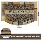 Durable Welcome Door Mats, 24"X36" Heavy-Duty Large Outdoor Mat For Front Door With Non-Slip Rubber Backing For Outside Entry, Garage, Patio, High Traffic Area