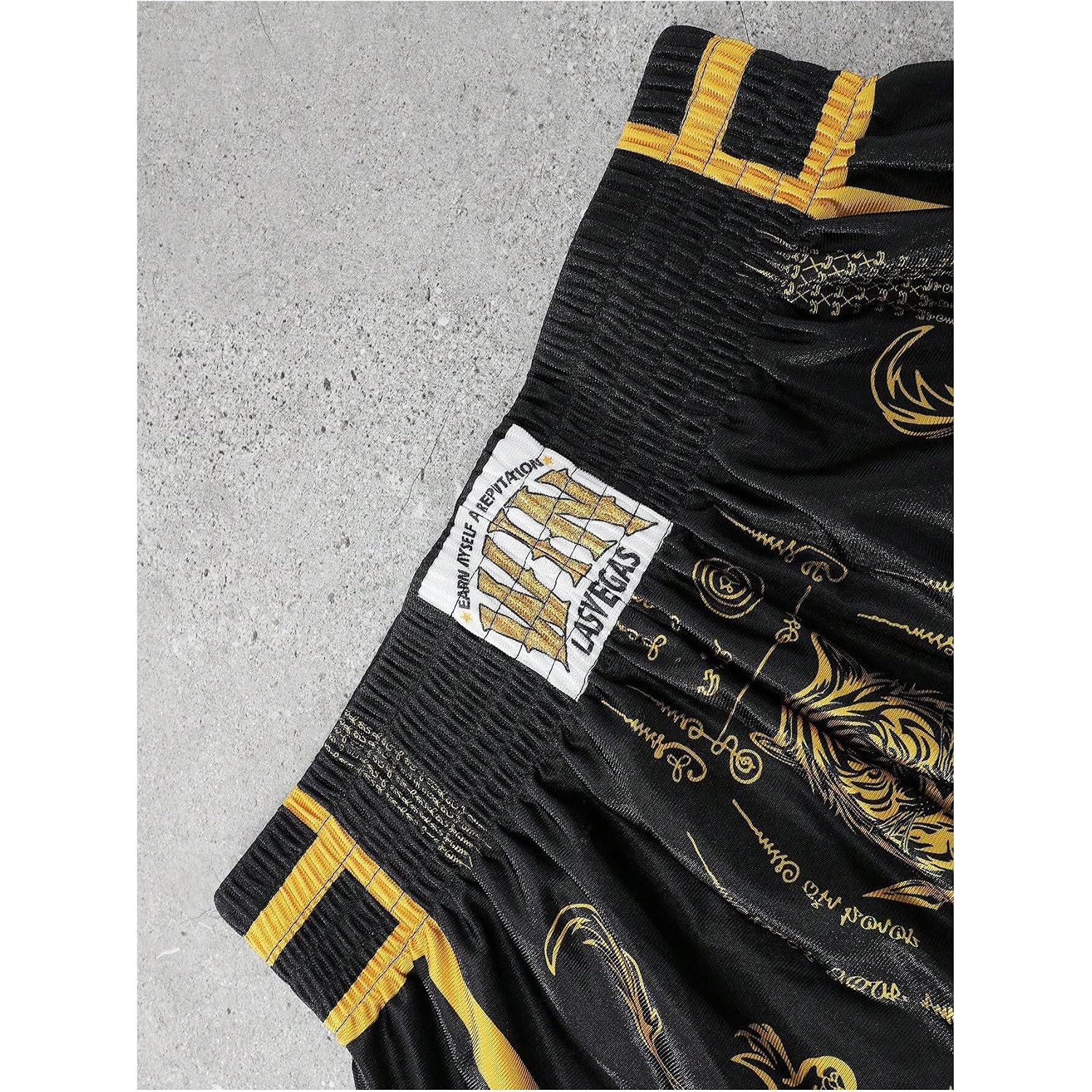 Beaudrm Men'S Muay Thai Shorts Graphic Elastic Waist Kickboxing Baggy Sport Gym Shorts