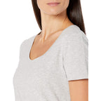 Amazon Essentials Women's Regular-Fit Short-Sleeve Scoop Neck T-Shirt, Summer Casual, Pack of 2