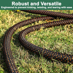 50Ft Flexible Garden Hose & 10Modes Nozzle,Lightweight Water Hose,Kink-Free,All-Weather Heavy Duty Hose For Rv,Boat,Car Wash,Garden,Yard,Camper,Outdoor (Orange-Black, 50 Feet)