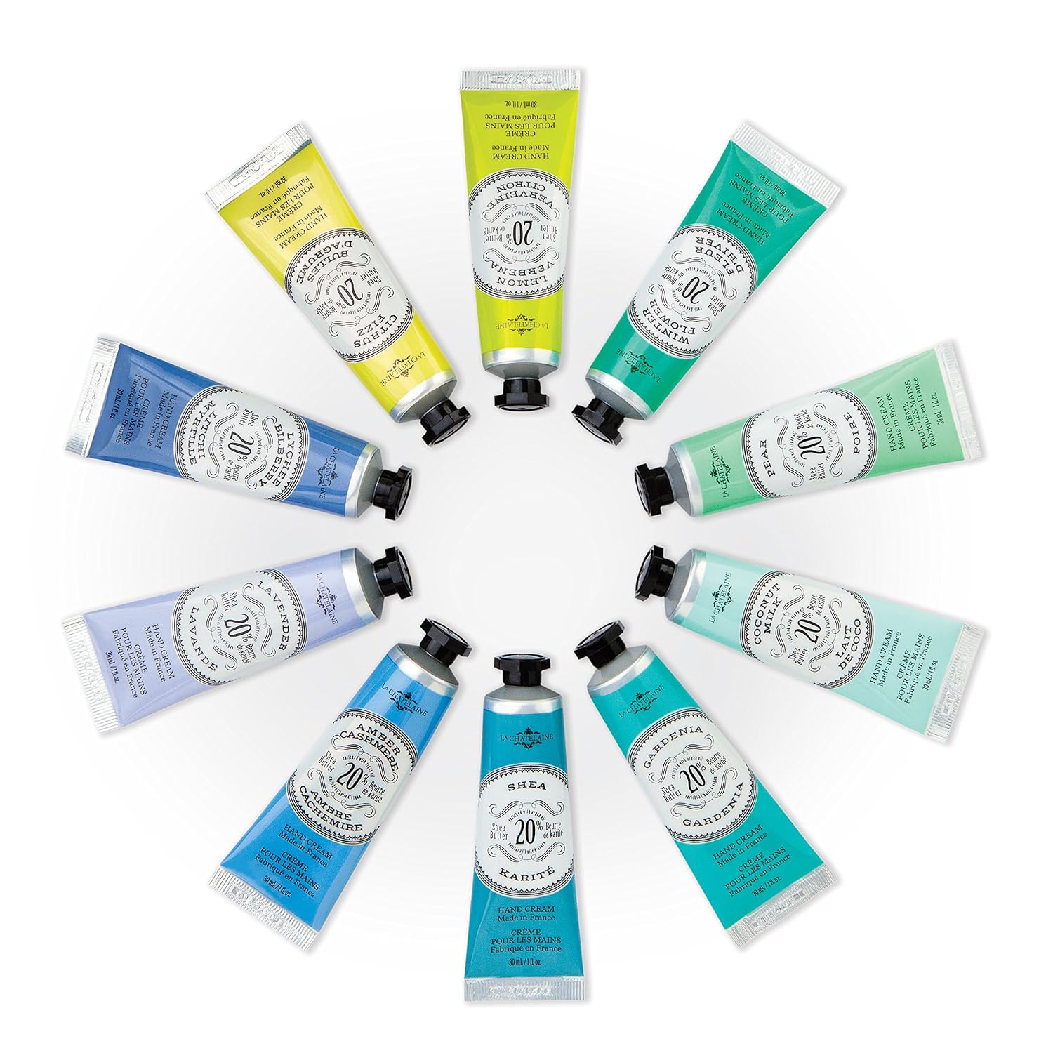 La Chatelaine 20% Shea Butter Hand Cream, Travel Size, Organic Argan Oil, Moisturizing, Nourishing, Extra-Rich Hand Lotion, Made in France, Paraben Free, 1 oz / 30ml (Shea)