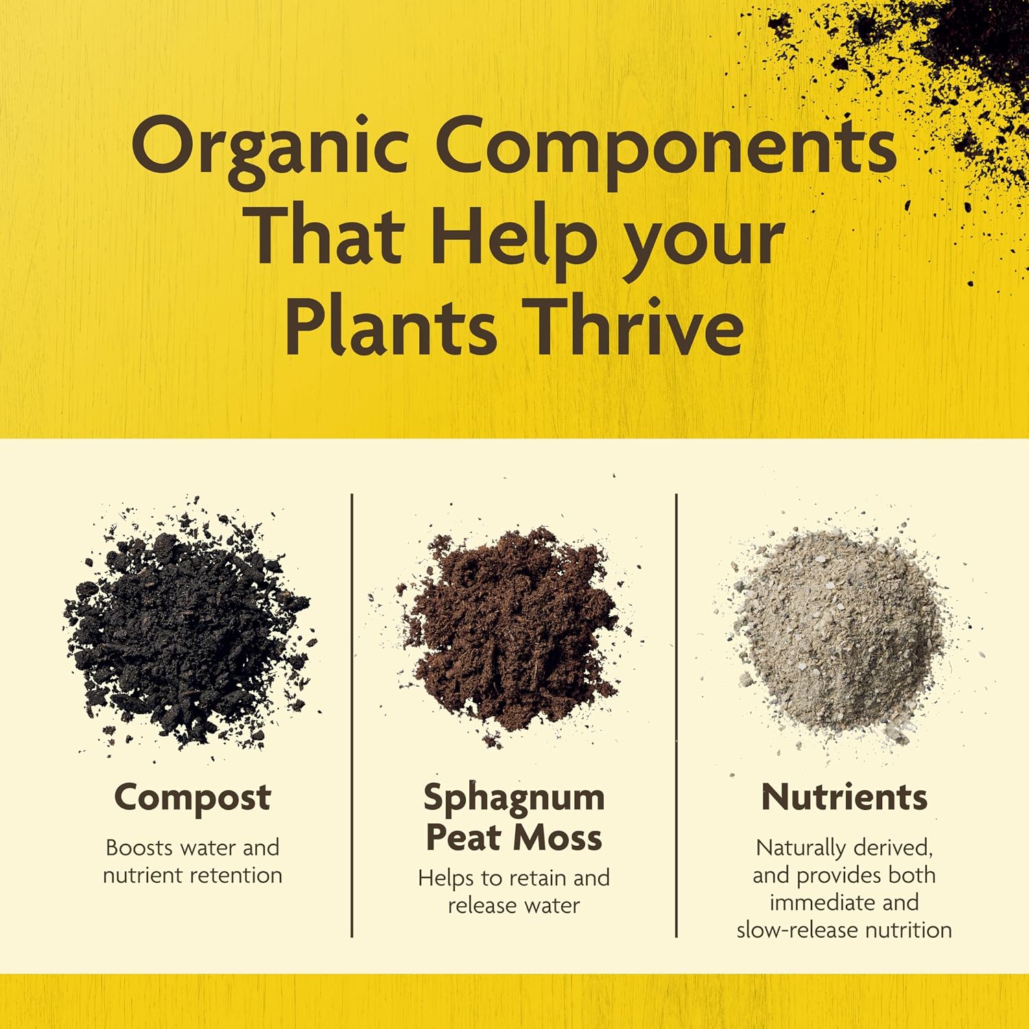 Miracle-Gro Organic Outdoor Potting Mix, 16 Qt. | Plant Soil For Outdoor Container Plants, Contains Quick-Release Natural Fertilizer, Omri Listed