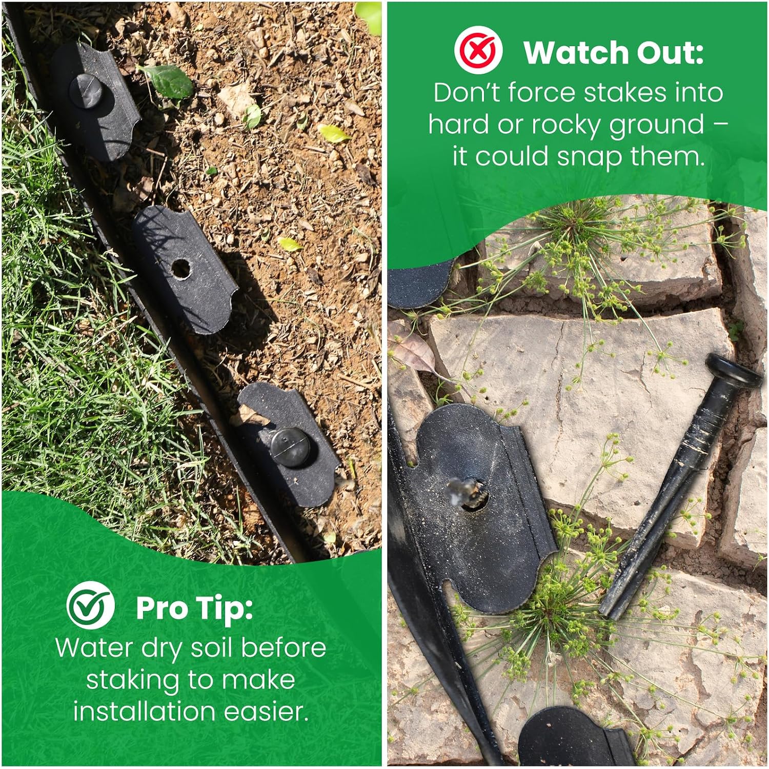 Mixc Garden Edging Border, 100Ft 2 Inch Tall Plastic Landscape Edging With 150 Stakes, Flexible Tool-Free Lawn Border For Yard, Flower Bed & Landscaping