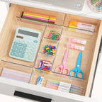 Vtopmart 25 Pcs Clear Plastic Drawer Organizers Set, 4-Size Versatile Bathroom And Vanity Drawer Organizer Trays, Storage Bins For Makeup, Bedroom, Kitchen Gadgets Utensils And Office