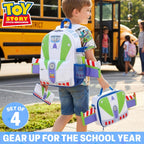 Get Trend Disney Toy Story Boys 4 Pc Backpack Set With Buzz Lightyear Lunch Bag Water Bottle Pencil Case, Gifts For Boys (Multi Buzz)