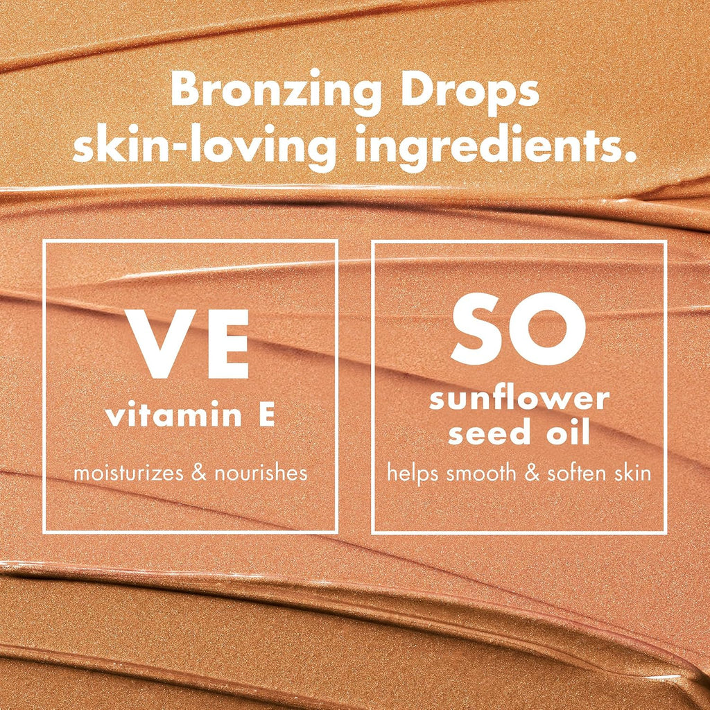 E.L.F. Skin Bronzing Drops, Liquid Face Tinted Serum With Vitamin E & Sunflower Oil, Shimmer Finish, Vegan & Cruelty-Free, Rose Gold
