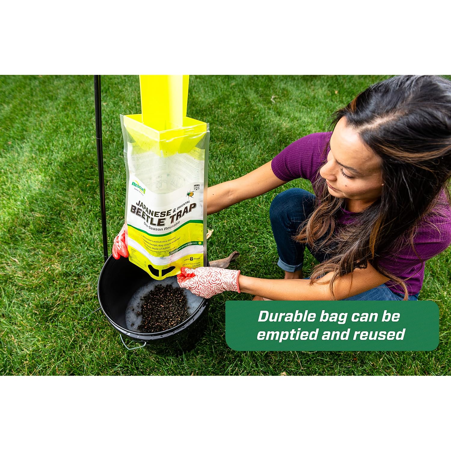 Rescue! Japanese Beetle Trap – Reusable Bag - 3 Traps