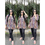 IN'VOLAND Plus Size Tops for Women 3/4 Sleeve Shirts Tunic Tops to Wear with Leggings Loose Fit Summer Fall Clothes