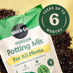 Miracle-Gro Indoor Potting Mix For All Plants, 6 Qt., 2-Pack | Use With Houseplants And More, Feeds For Up To 6 Months