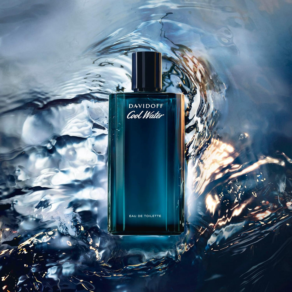 Davidoff Cool Water Eau De Toilette – Aromatic Men'S Cologne – With Notes Of Coriander, Mint, Lavender & Amber – Long Lasting Fragrance