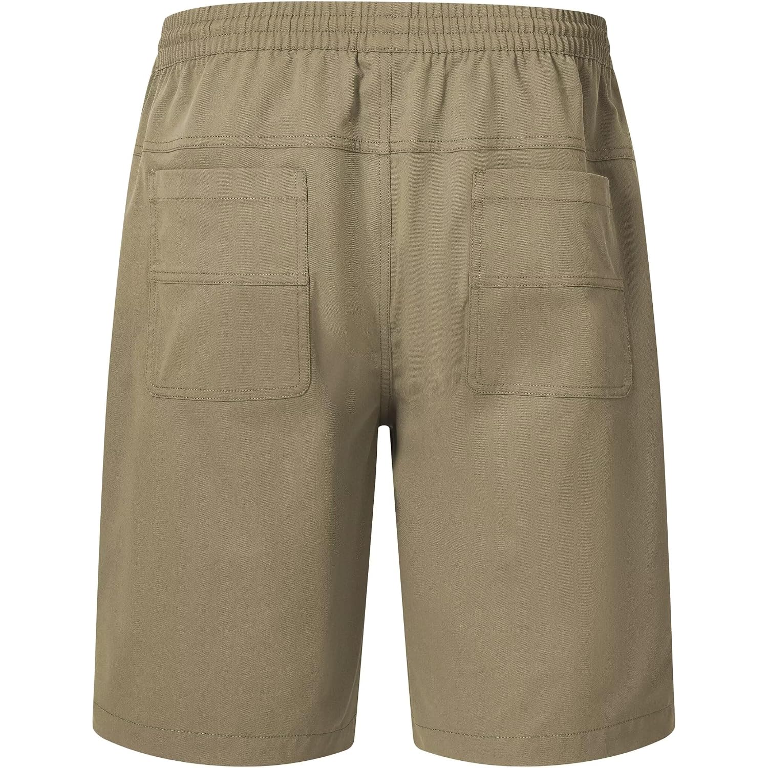 Qpngrp Men'S Stretch Waist Casual Shorts With 5 Pockets Include 1 Zipper Pocket