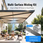 Fan Misters For Cooling Outdoor, Magnetic Misting Cooling System, Triple Nozzle Design, 16.4Ft Misting Line, Outside Fans Misting Kit For Cool Patio, Backyard, Pool (Fans Not Included)