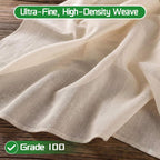10 Pcs Cheese Cloths, 20X20 Inch Grade 100 Hemmed Cheesecloth For Cooking, Reusable Unbleached Cotton Strainer For Juicing, Baking, Cheese And Yogurt Making