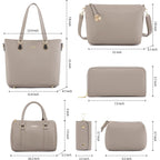 OTMIPIML Purses and Handbags for Women Synthetic Leather Tote Crossbody Bags Satchel Purses Set 6pcs | Set, 6pcs, Set, 6pcs
