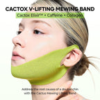 Dr.Melaxin Cactox V-Lifting Mewing Band – Cactox + Caffeine + Collagen Double Chin Lifting Band For Sagging Jawline & Facial Puffiness | 115.49% Jaw & Chin Lifting Improvement | Korean V-Line Lifting