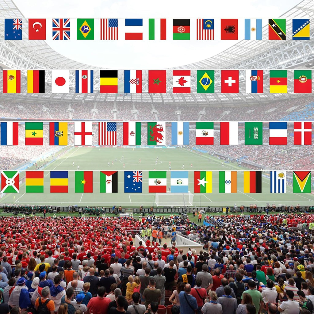 100 Countries String Flag,95Ft International Flags Bunting Banner,World Flag For Theme Party,Bars,School,Garden,Sports Game Events,Grand Opening,Classroom,Sports Clubs