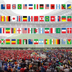 100 Countries String Flag,95Ft International Flags Bunting Banner,World Flag For Theme Party,Bars,School,Garden,Sports Game Events,Grand Opening,Classroom,Sports Clubs