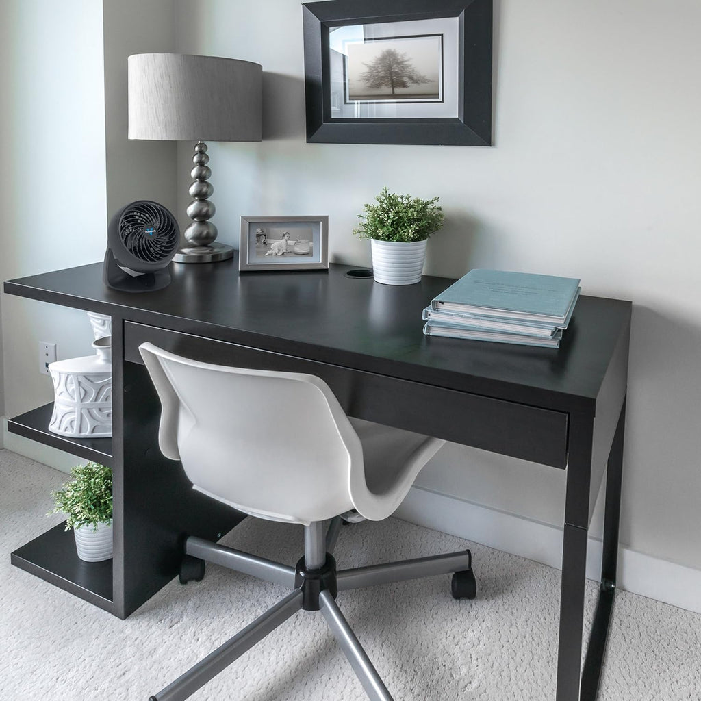 Vornado 133 Small Room Air Circulator Fan, 2 Speeds, Adjustable Head, Table Fan For Desk, Nightstand, Black