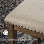 Signature Design By Ashley Moriville Casual Rustic Upholstered Dining Bench, Grey & Brown
