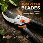Votrek® Pruning Shears, 8.5” Professional Garden Pruner With Jam-Proof Spring & Ever-Sharp Sk5 Blade, Ergonomic Bypass Clippers For Rose, Tree Trimming, Heavy Duty Bonsai Scissor For Weak Hand