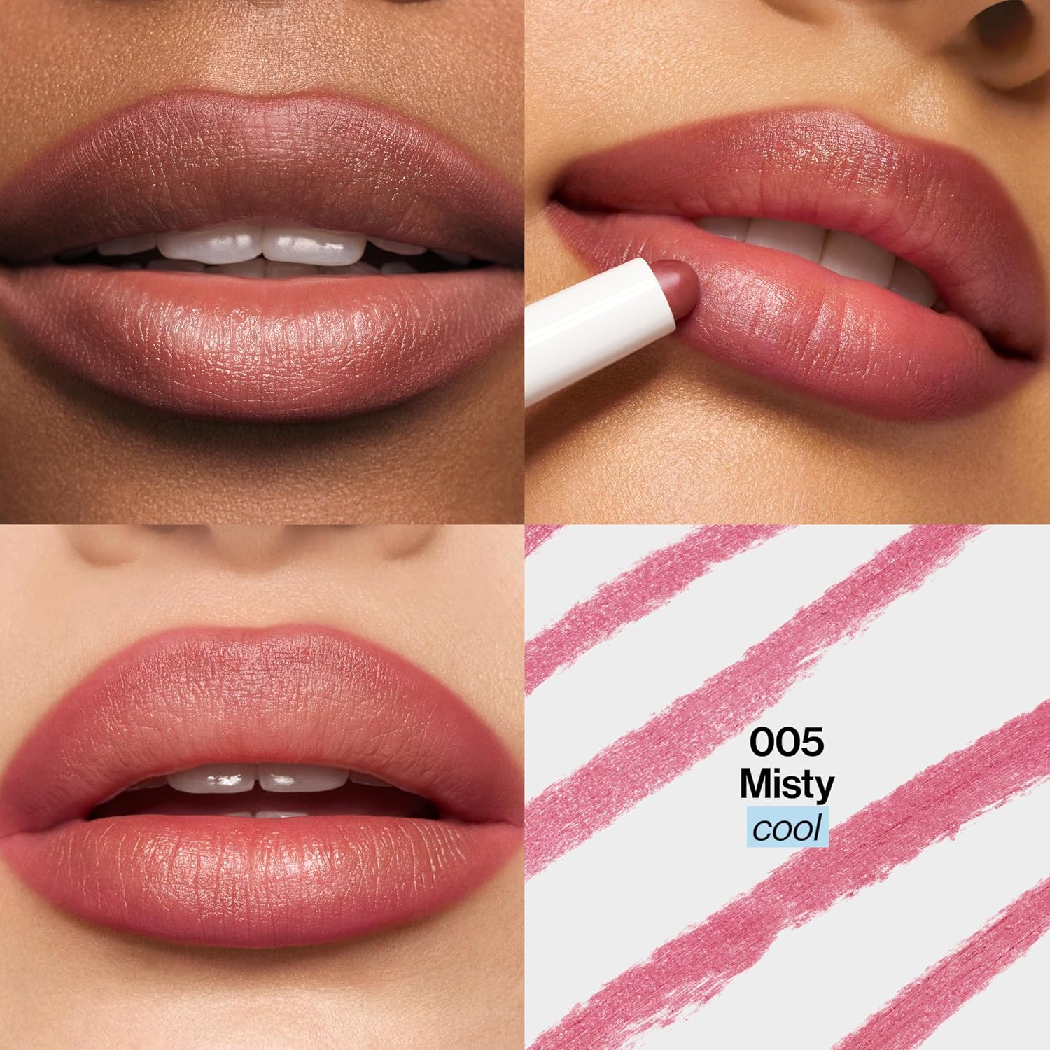 Revlon Photoready Instant Blur Liner, Soft Matte Lip Makeup To Overline For Instant Natural, Fuller-Looking Lips, Sheer-To-Buildable, 005 Misty, 0.05 Oz