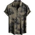 Jotook Mens Hawaiian Shirt Short Sleeve Button Down Tropical Shirts Casual Floral Summer Beach Shirt